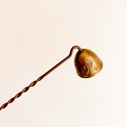 Brass Candle Snuffer with Twisted Handle