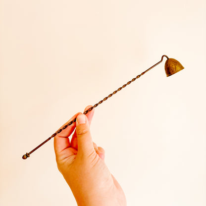 Brass Candle Snuffer with Twisted Handle