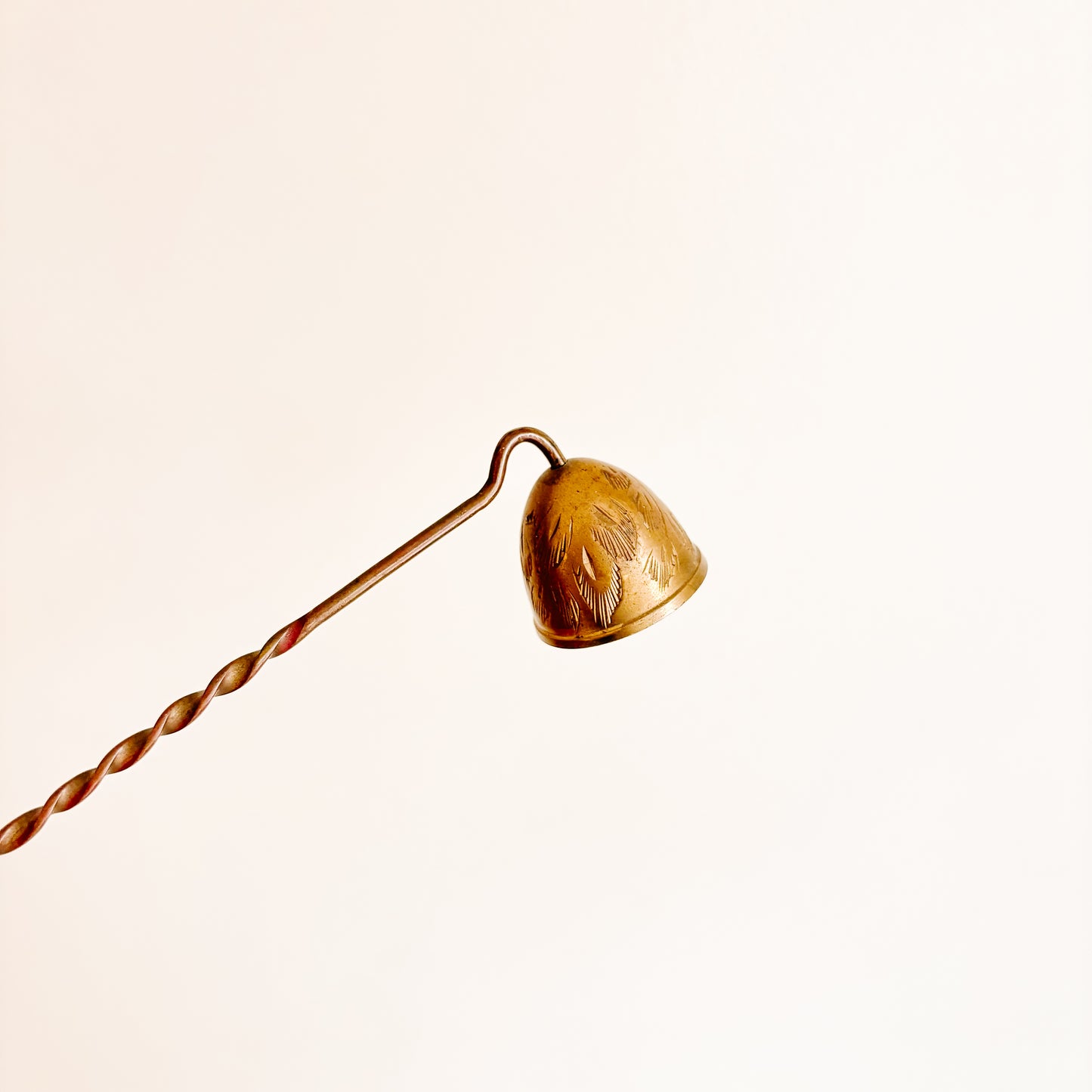 Brass Candle Snuffer with Twisted Handle