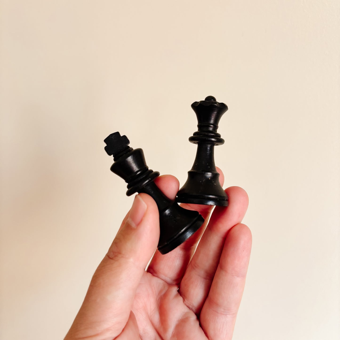 Wooden Chess and Checkers Board with Game Pieces
