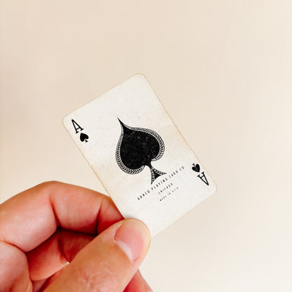 Arrco Playing Card Co White Rose Design Set - Made in USA - Complete Set