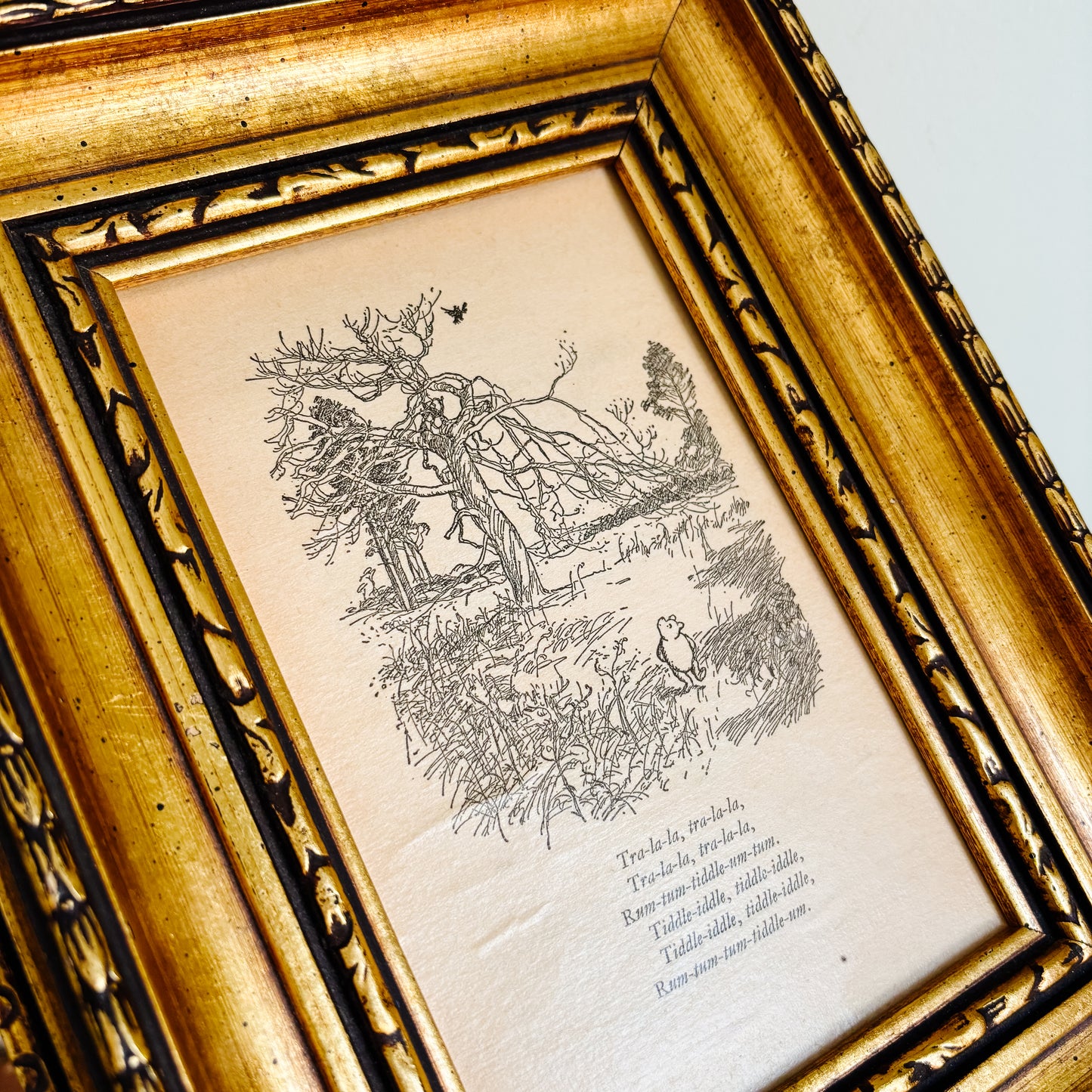 Winnie the Pooh Framed Artwork by E. H. Shepard - Winnie Wanders and Sings in the Hundred Acre Wood
