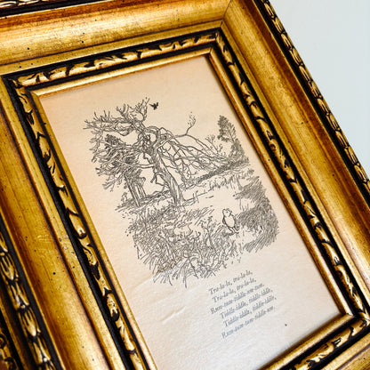Winnie the Pooh Framed Artwork by E. H. Shepard - Winnie Wanders and Sings in the Hundred Acre Wood