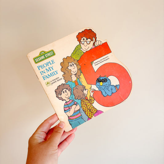 Sesame Street Five People in My Family - Golden Shape Book 1983