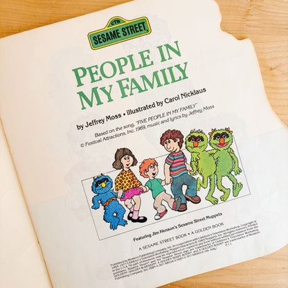 Sesame Street Five People in My Family - Golden Shape Book 1983