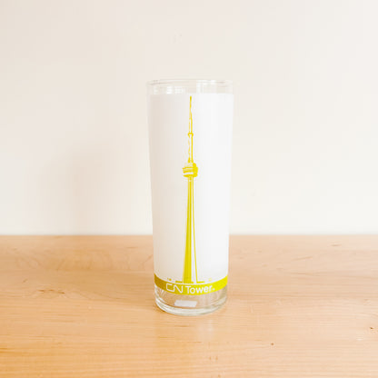 Toronto CN Tower Green Highball Glass with Cocktail Recipe