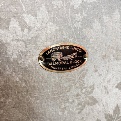 Vintage Wardrobe Steamer Trunk by Lamontagne Limited Montreal - Travel Stickers from 1950