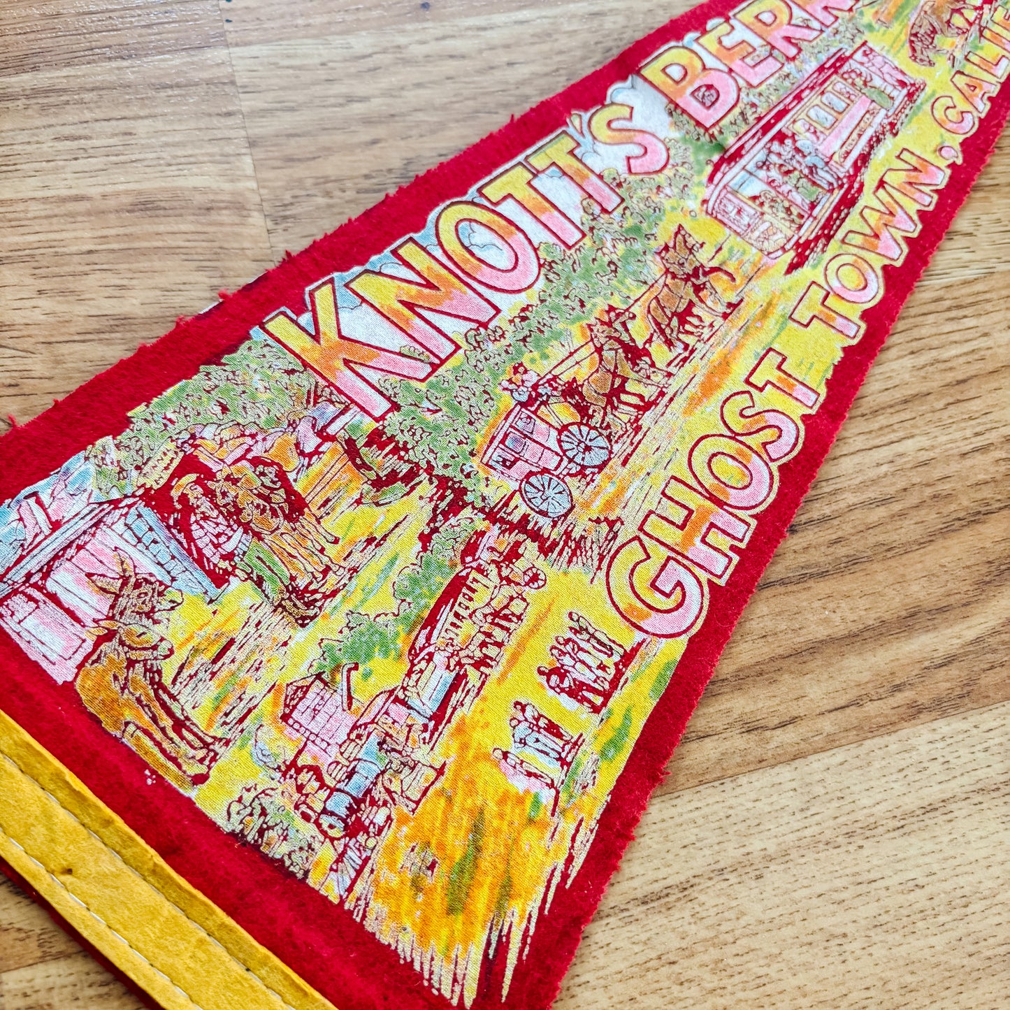 Knott's Berry Farm Ghost Town California Red Felt Pennant