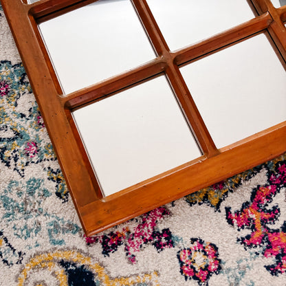 Large Arched Farmhouse Window Pane Mirror