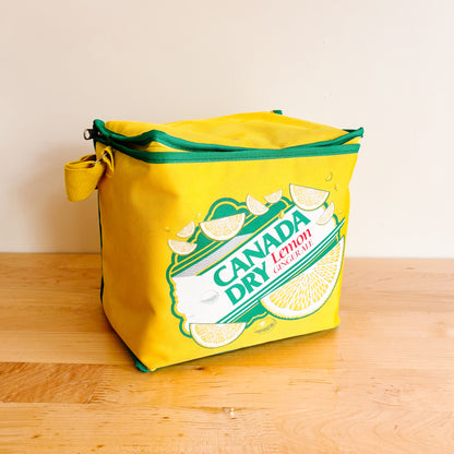 1980s Canada Dry Lemon Ginger Ale Cooler and Glassware Set