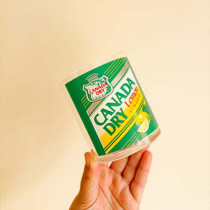 1980s Canada Dry Lemon Ginger Ale Cooler and Glassware Set