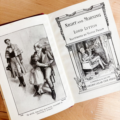Antique Book - Collins Clear Type Press - Lord Lytton, Night and Morning (1920s)