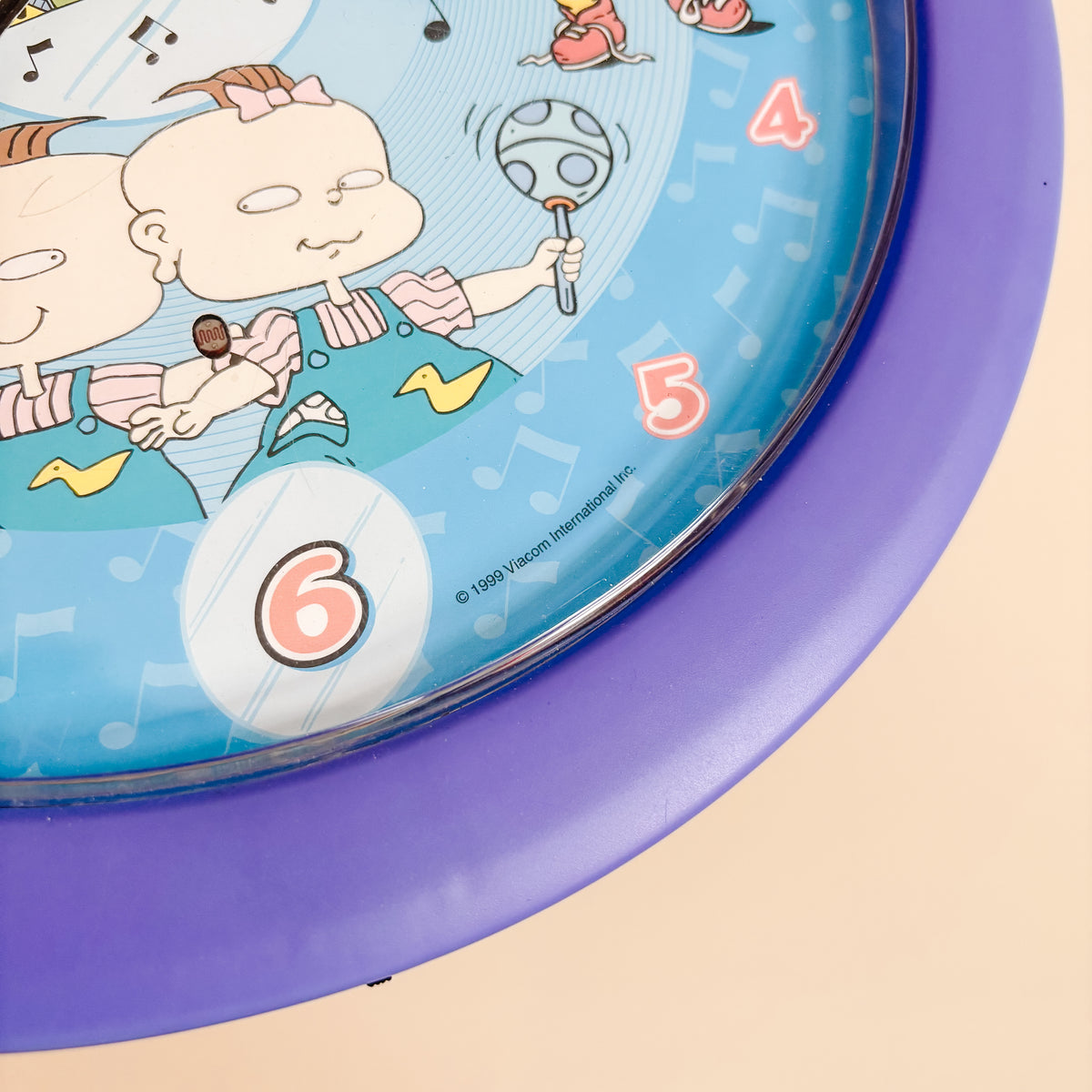Vintage 1999 Nickelodeon Rugrats Talking Wall Clock 12" - Tested and Working!