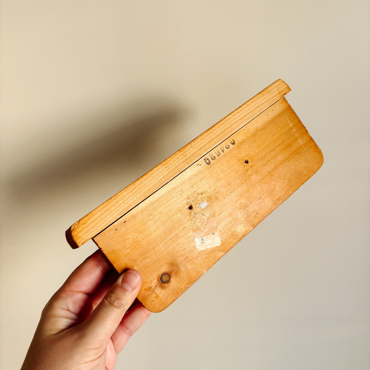 Mini Wooden Wall Shelf with Peg Hooks