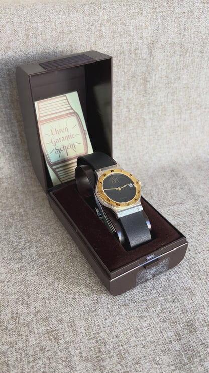 McDonald's Black and Gold Wrist Watch with McDonald's Logo - Large