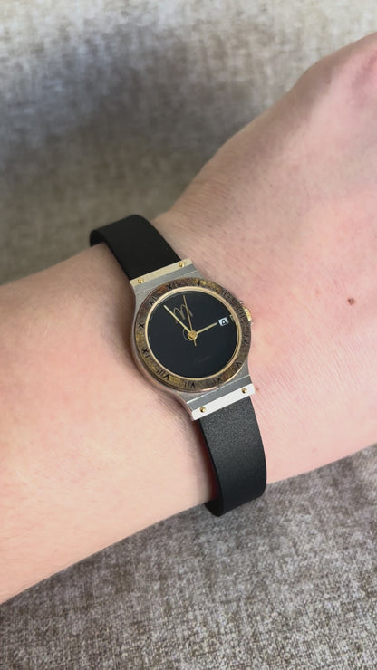 McDonald's Black and Gold Wrist Watch with McDonald's Logo - Small